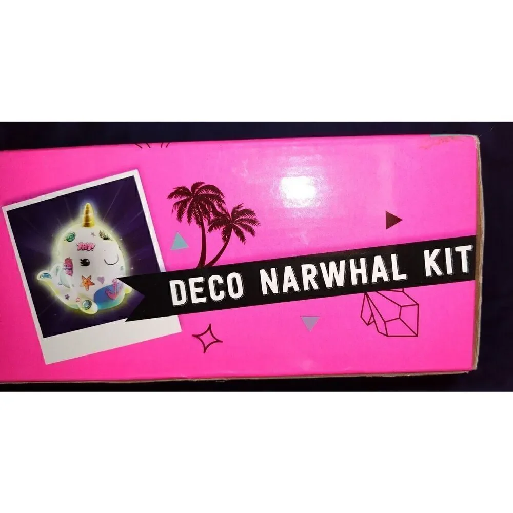 Glow In The Dark Deco Narwhal Kit NEW IN STOCK Coin Bank
